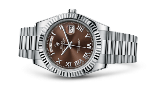 Day-Date II White Gold Chocolate Roman