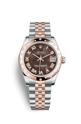 Datejust 31 Rolesor Everose Domed Diamond / Jubilee / Black MOP Roman