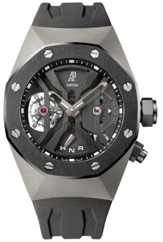 Royal Oak Concept GMT Tourbillon 44mm Openworked Black Ceramic Titanium Rubber