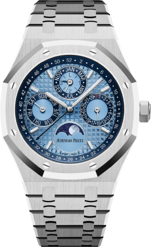 Royal Oak 41mm Perpetual Calendar Switzerland Edition Platinum Ice Blue Dial