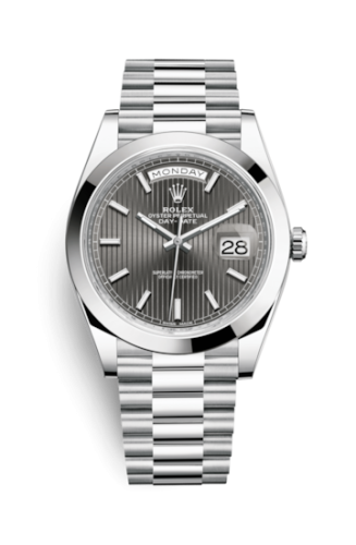Day-Date 40 Platinum / Grey Tuxedo