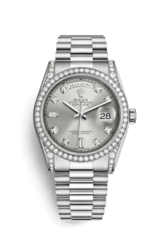 Day-Date 36 White Gold Diamonds / President / Silver Diamond