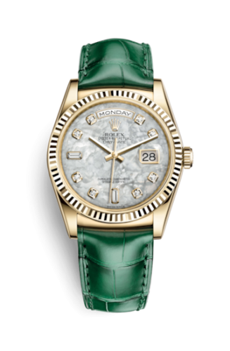 Day-Date 36 Yellow Gold / Strap / MOP Diamonds