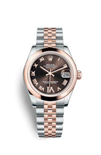 Datejust 31 Rolesor Everose Domed / Jubilee / Chocolate Roman