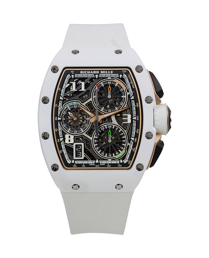 Lifestyle Flyback Chronograph White Ceramic RM 72-01 BRAND NEW