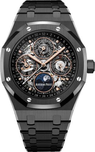 Royal Oak 41mm Perpetual Calendar Openworked Black Ceramic
