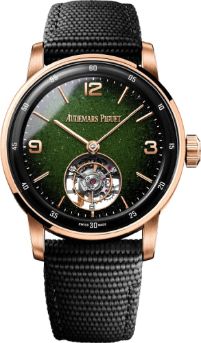 Code 11.59 Flying Tourbillon Rose Gold/Ceramic 41mm Green Aventurine Dial…