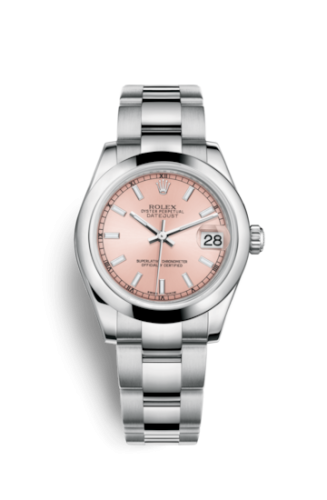 Datejust 31 Stainless Steel Domed / Pink / Pink
