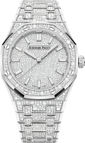 Royal Oak 34mm Self Winding White Gold Diamond Dial