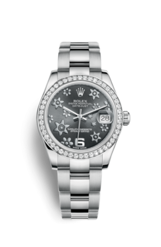 Datejust 31 Stainless Steel Diamond / Oyster / Dark Rhodium Floral