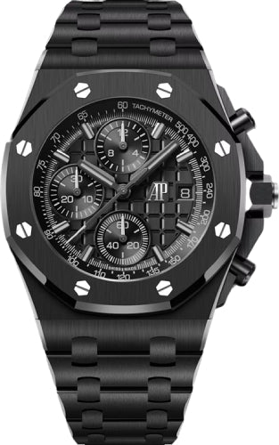 Royal Oak Selfwinding Chronograph 42mm Black “Mega Tapisserie” Dial