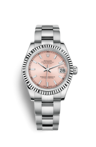 Datejust 31 Stainless Steel Fluted / Oyster / Pink