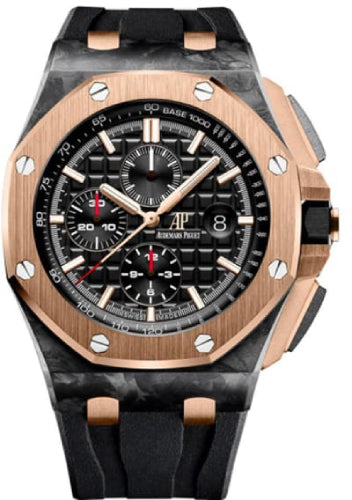 Royal Oak Offshore Chronograph “Qe Ii Cup 2016” 44mm Black Tapisserie Index Forged…