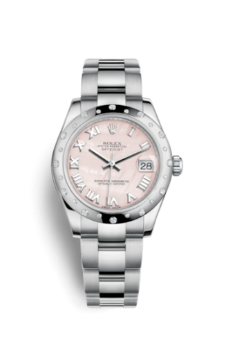 Datejust 31 Stainless Steel Domed Diamond / Oyster / Pink MOP – Roman