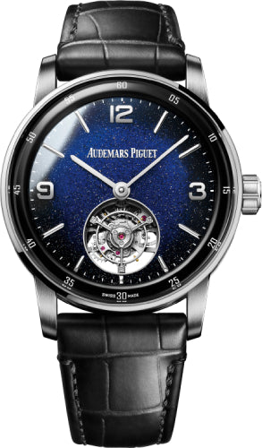 Code 11.59 Flying Tourbillon 41mm White Gold Blue Aventurine Dial