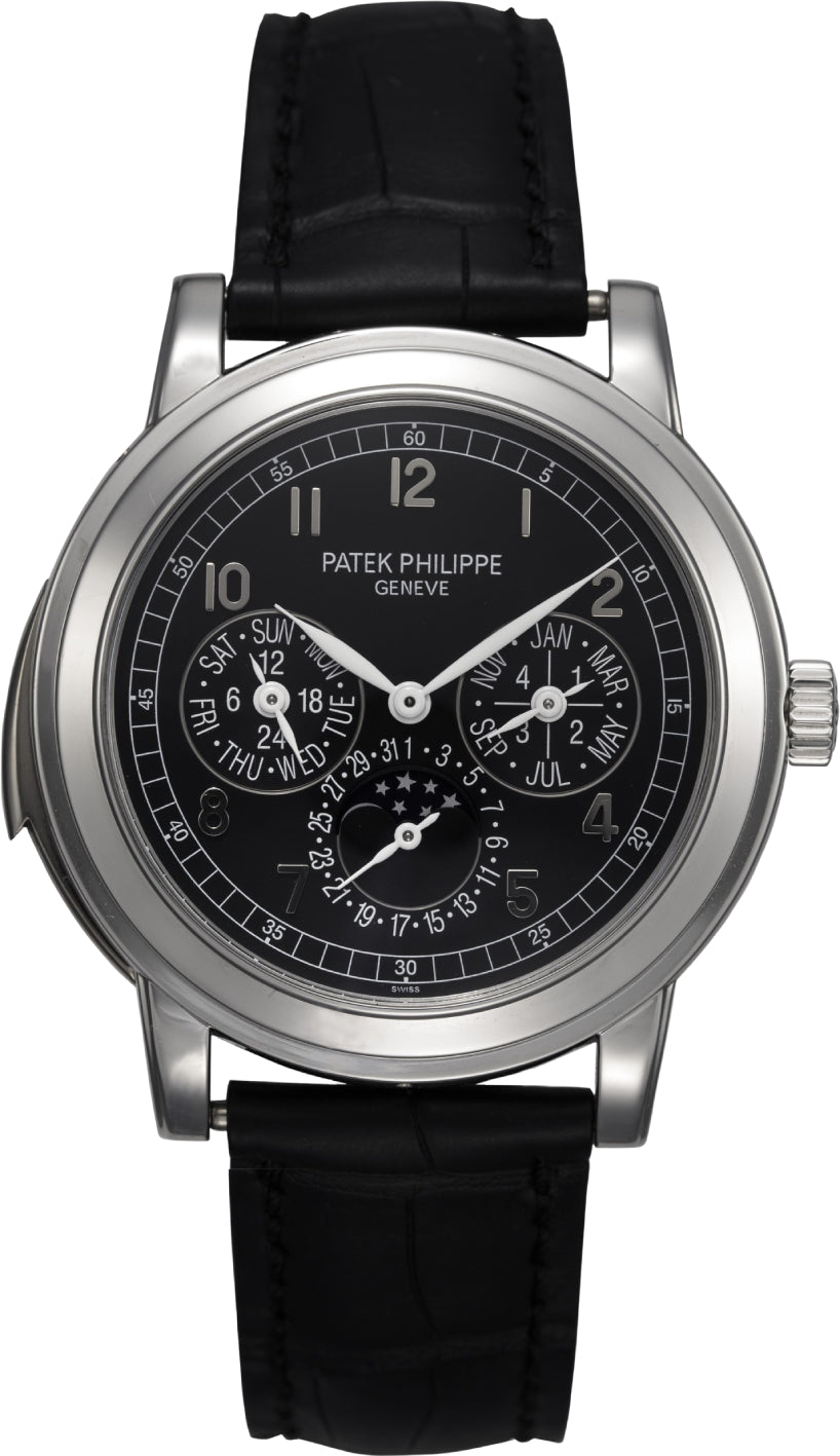 Grand Complications Day-Date Annual Calendar Moon Phase Black Arabic Platinum…