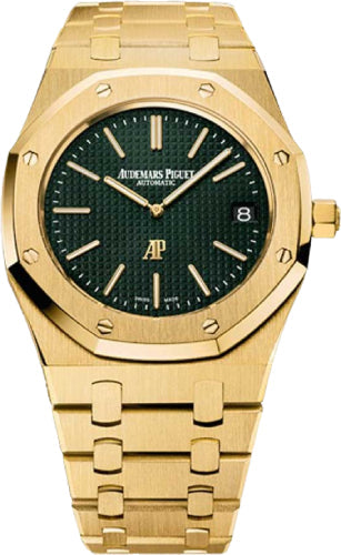 Royal Oak Extra-Thin The Hour Glass 39mm Black Index Yellow Gold