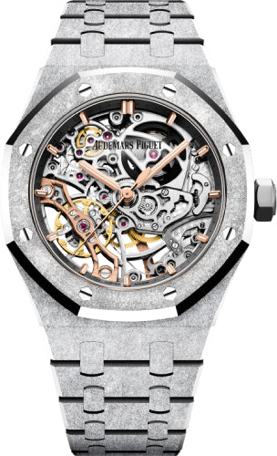 Royal Oak Double Balance Wheel Openworked Frosted 37mm White Gold
