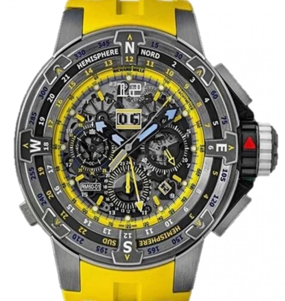 Automatic Flyback Chronograph Regatta “Les Voiles De St Barth” Yellow RM 60-01