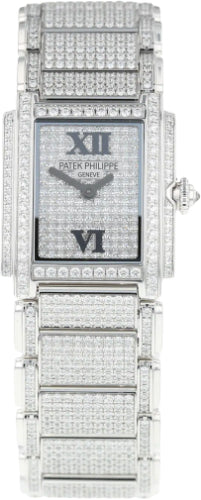 Twenty~4 Ladies White Gold Diamond Pave
