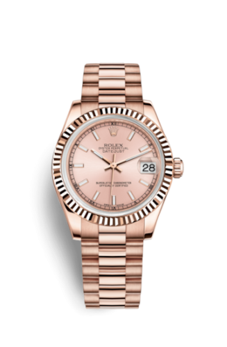 Datejust 31 Everose Fluted / President / Pink