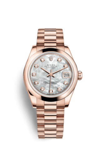 Datejust 31 Everose Domed / President / MOP