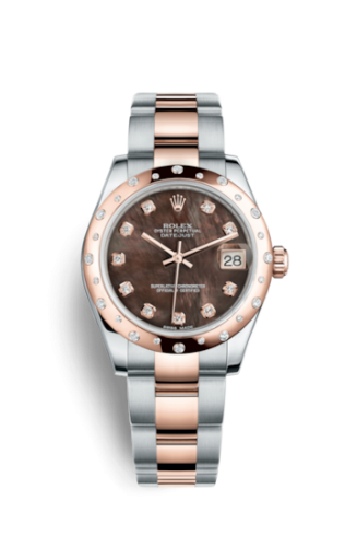 Datejust 31 Rolesor Everose Domed Diamond / Oyster / Black MOP