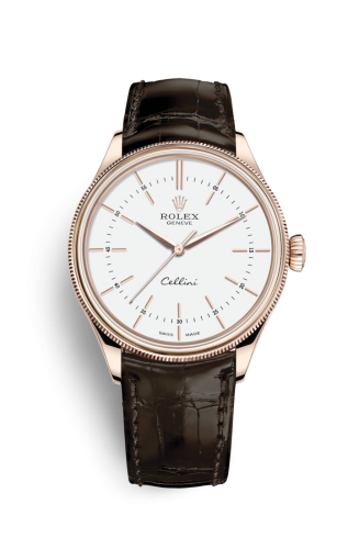 Cellini Time Everose / White / Alligator Brown