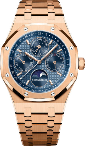 Royal Oak 41mm Perpetual Calendar Rose Gold Blue Dial