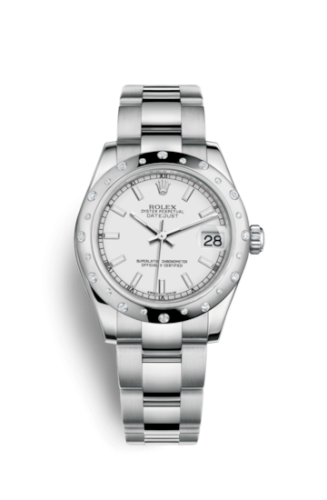 Datejust 31 Stainless Steel Domed Diamond / Oyster / White