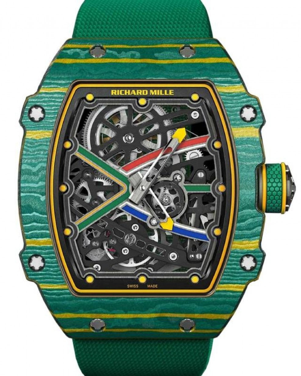Automatic Winding Extra Flat Wayde van Niekerk Green Carbon TPT RM 67-02 BRAND NEW