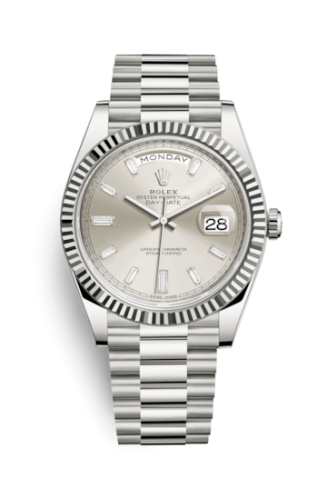 Day-Date 40 White Gold / Silver – Diamond