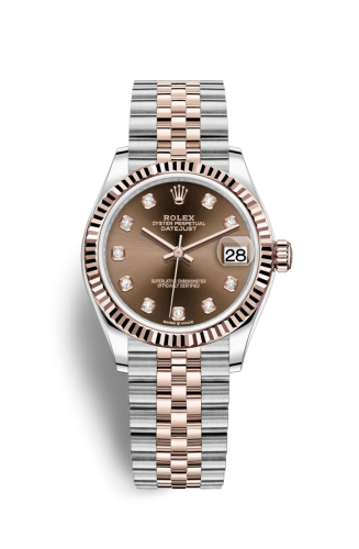 Datejust 31 Stainless Steel/ Rose Gold / Fluted / Chocolate – Diamond / Jubilee