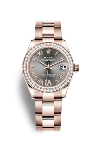 Datejust 31 Rose Gold / Diamond / Grey – Roman / Oyster