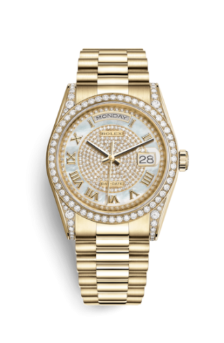 Day-Date 36 Yellow Gold Diamonds / President / Paved Roman