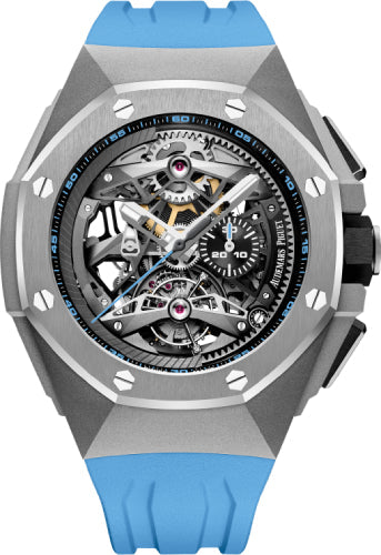 Royal Oak Concept Tourbillon 44mm Chronograph Openworked Selfwinding Titanium Black…