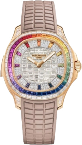Aquanaut Luce “Rainbow” Minute Repeater Haute Joaillerie Rose Gold/Diamonds Rubber