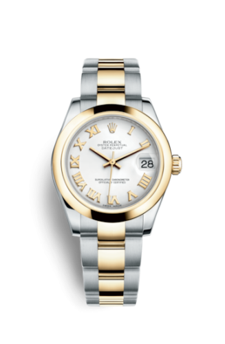 Datejust 31 Rolesor Yellow Domed / Oyster / White Roman