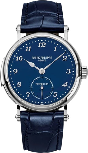 Grand Complications Blue Enamel Arabic White Gold Leather 37mm