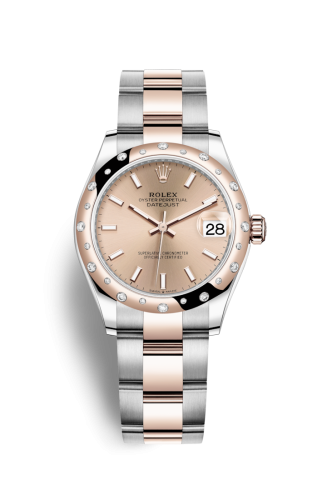 Datejust 31 Stainless Steel/ Rose Gold / Domed – Diamond / Rose / Oyster