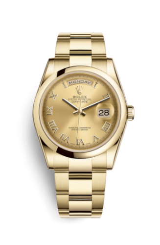 Day-Date 36 Yellow Gold Domed / Oyster / Champagne