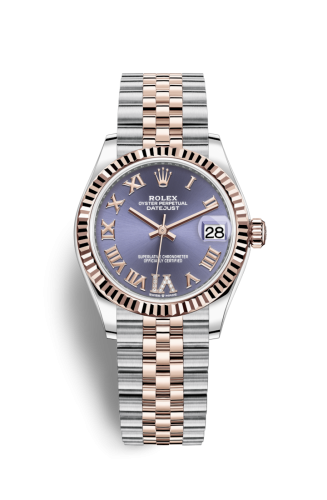 Datejust 31 Stainless Steel/ Rose Gold / Fluted / Aubergine – Roman / Jubilee