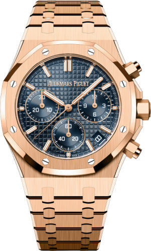 Royal Oak Chronograph 41mm 50th Anniversary Rose Gold Blue Dial