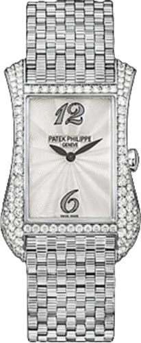 Gondolo Serata Quartz White Gold Diamond Bezel Mother of Pearl Dial