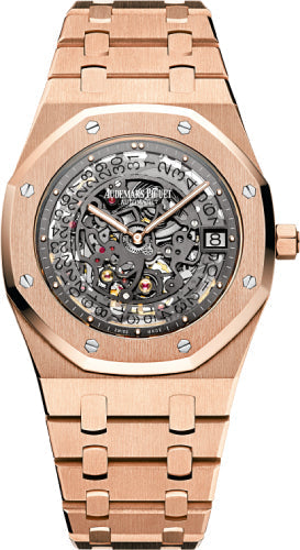 Royal Oak Openworked Extra-Thin 39mm Black Skeleton Rose Gold