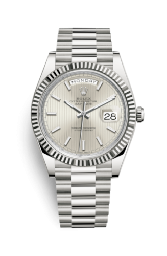 Day-Date 40 White Gold / Stripe Motif
