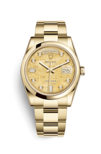 Day-Date 36 Yellow Gold Domed / Oyster / Champagne MOP Computer