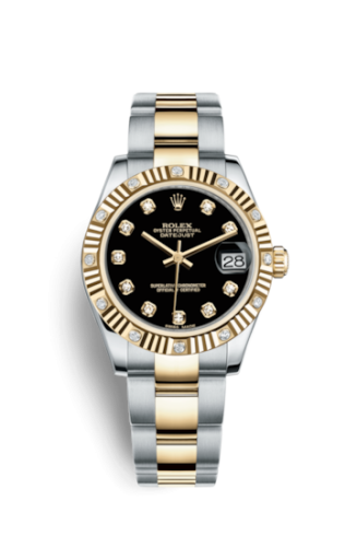 Datejust 31 Rolesor Fluted Diamond / Oyster / Black Diamond