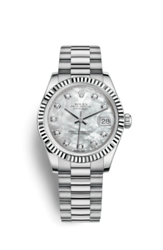 Datejust 31 White Gold Fluted / President / MOP
