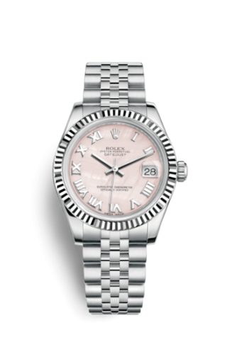 Datejust 31 Stainless Steel Fluted / Jubilee / Pink MOP Roman